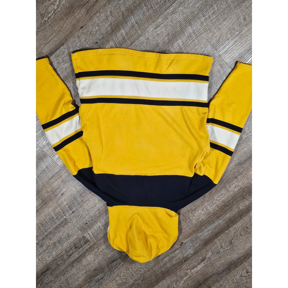 OTS Nashville Predators NHL Hockey Hoodie Lace Up Jersey Yellow Mens Large - Picture 7 of 7